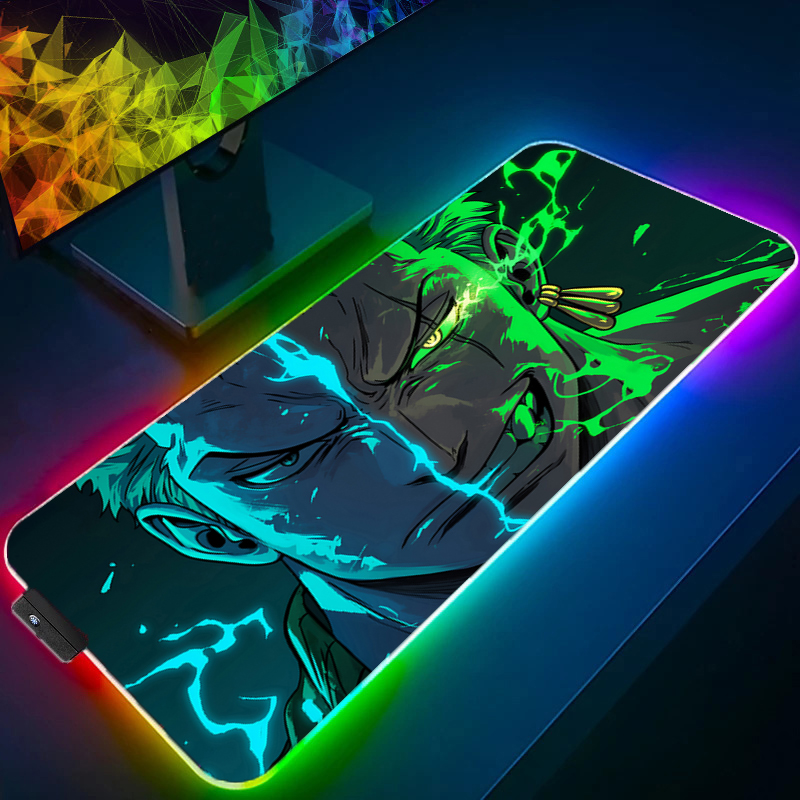 Gaming Accessories Gamer - 원피스 조로 마우스 패드 RGB 게임